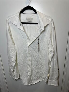 Bugatchi Women's White Button-Front Dress Shirt (22)